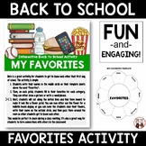 Back to School Foldable Activity