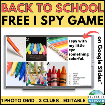 Back to School I Spy Game - Primary Singing