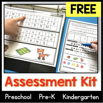Preview of FREE Back to School Kindergarten Assessment - Beginning of the Year Test Pre-K