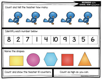 Kindergarten Math Help for Standardized Tests - Beginning Counting