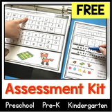 FREE Back to School Kindergarten Assessment - Beginning of