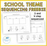 FREE Back to School Sequencing Cut and Glue Worksheets
