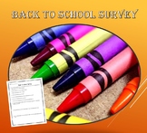 FREE Back to School Survey