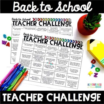 Preview of FREE Back to School Teacher Challenge