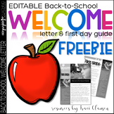 FREE - Back to School WELCOME Letter - Parent Communication