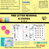 FREE 'b, d, p' Sound Letter Reversal Phonics Activities (M