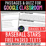FREE Baseball Paired Texts for Google Classroom (Grades 3-