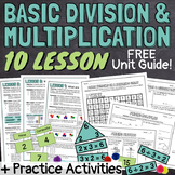 FREE Basic Multiplication & Division 10 Lessons Unit Guide