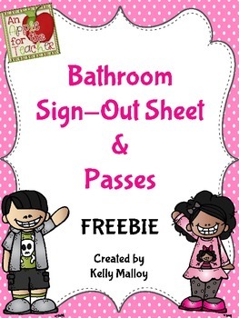 Preview of FREE Bathroom Passes And Sign-Out Sheet