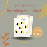 FREE Bee-themed Pre-writing Practice Worksheet