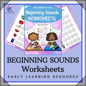 Preview of FREE - Beginning Sounds Worksheets - Letter Alphabet Recognition Preschool