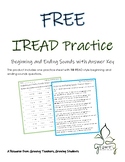 FREE Beginning and Ending Sounds IREAD Practice Third Grade