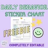 FREE Behavior Tracker Sticker Chart!