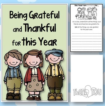 Preview of FREE Being Grateful and Thankful for the Year