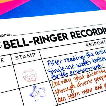 Free Bell Ringer And Do Now Recording Sheet The Daring English Teacher