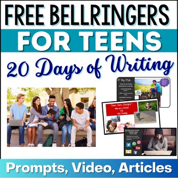 Preview of FREE Bell Ringers and Writing Prompts for Middle and High School Students