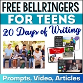 FREE Bell Ringers and Writing Prompts for Middle and High 