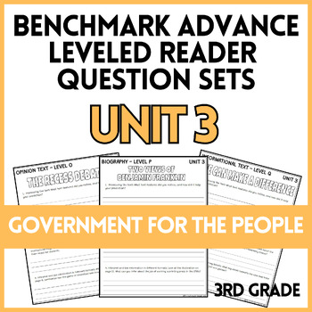 Preview of FREE! Benchmark Advance: 3rd Grade Leveled Reading (UNIT 3- STORY 1)