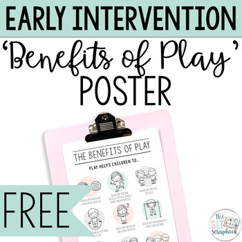 Preview of FREE- Benefits of Play Poster for Early Intervention and Speech Therapy