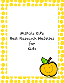 FREE! Best Research Websites for Kids Cheat Sheet
