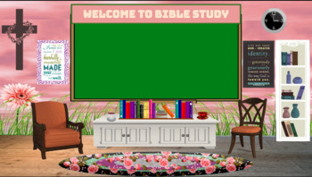 Preview of FREE Bible Study Virtual Classroom Background