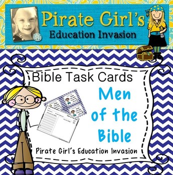 Preview of FREE Bible Task Cards: Men of the Bible