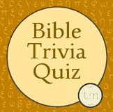 FREE Bible Trivia Quiz | Homeschool Compatible | Substitut