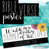 FREE Bible Verse Poster - Colossians 1:10