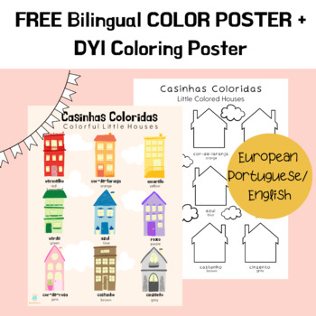 Preview of FREE Bilingual COLOR POSTER + DYI Coloring Poster