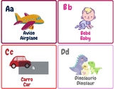 FREE Bilingual Flash Cards for Toddlers, Spanish and English