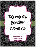 FREE Binder Covers - Black Damask with Pink and Green Accents!