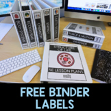FREE - Binder Labels for Kesler Science Station Labs and 5