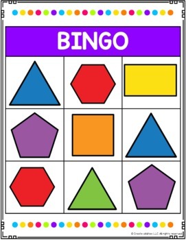 Free Bingo Game 2d Shapes Print And Digital By Create Abilities Tpt