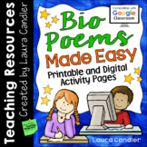 Bio Poems Made Easy (Printable and Digital)