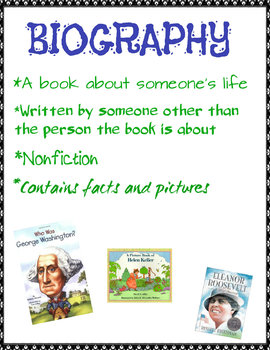 characteristics of biography genre