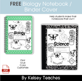 FREE Biology Science Notebook Cover Page | Interactive Not