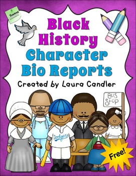 Preview of FREE Black History Character Bios