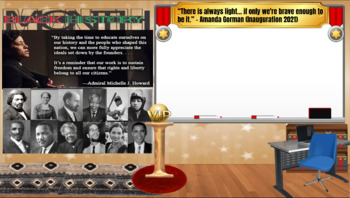 Preview of FREE Black History Month Virtual Classroom Background
