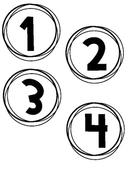 FREEBIE - Black & White Labelling Numbers (Bins, Cubbies, Mailboxes!)