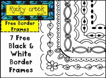 Preview of FREE Black and White Border Frames Clip Art !