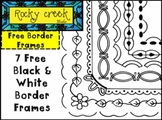 FREE Black and White Border Frames Clip Art !