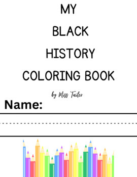 Preview of FREE Black history coloring book part one