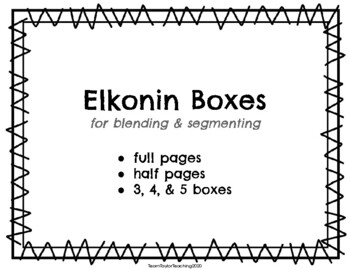 Preview of FREE Blank Elkonin Boxes | Reading Strategy Printable