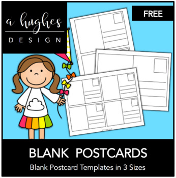 Free Printable Blank Postcards for Kids  Printable postcards, Postcard  template free, Templates printable free