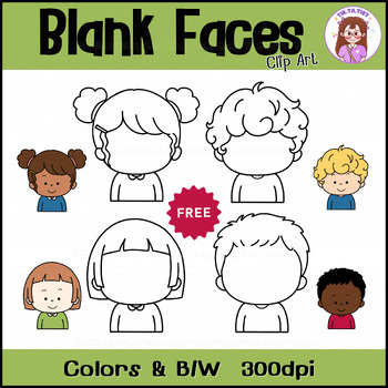Preview of FREE -Blank face Clip Art - Blank face Templates Clip Art Set