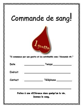 Preview of FREE Blood Drive Flyer - French