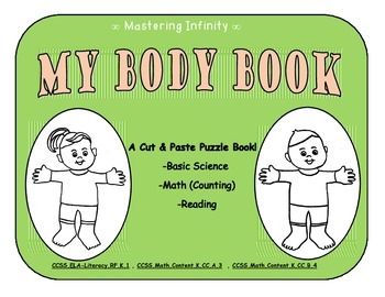 Preview of Basic Anatomy Body Parts Puzzle Book--boy&girl