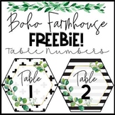FREE Boho Farmhouse Table Numbers 1-10