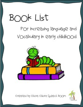 Preview of FREE Book List for Increasing Language and Vocabulary in Early Childhood