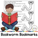 FREE Bookworm Printable Bookmarks for Library Books